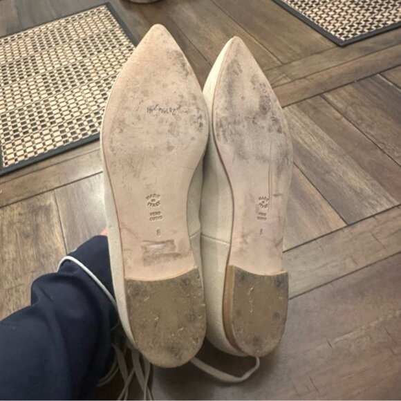 Butter Shoes Made in Italy Tan Ballerina Pointed Flats Balletcore Size 8 - Picture 12 of 12